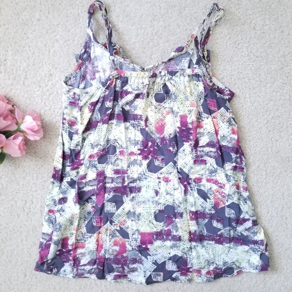Colorful Summer Spaghetti Strap Camisole Ruffle Tank Top - Picture 6 of 8